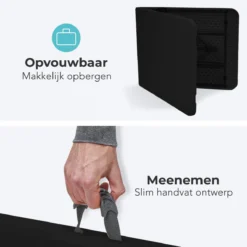 LifeGoods Klaptafel - Inklapbaar - 70x180cm - Verstelbare Vouwtafel - Weerbestendig - Zwart -Tuin- En Buitenwinkels 1200x1200 518
