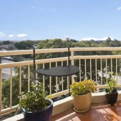 Relaxdays Balkontafel Inklapbaar, Balkon Tafel Rotan, Hangtafel Reling - Zwart -Tuin- En Buitenwinkels 1200x1200 527