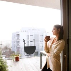 Relaxdays Balkontafel Inklapbaar, Balkon Tafel Rotan, Hangtafel Reling - Zwart -Tuin- En Buitenwinkels 1200x1200 528