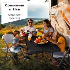 Sens Design Tuintafel Kunststof - Campingtafel Inklapbaar - Rotan-Look -Tuin- En Buitenwinkels 1200x1200 533