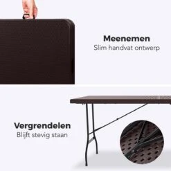 LifeGoods Klaptafel - Inklapbaar - 180 Cm - 6 Tot 8 Personen - Bruin -Tuin- En Buitenwinkels 1200x1200 564
