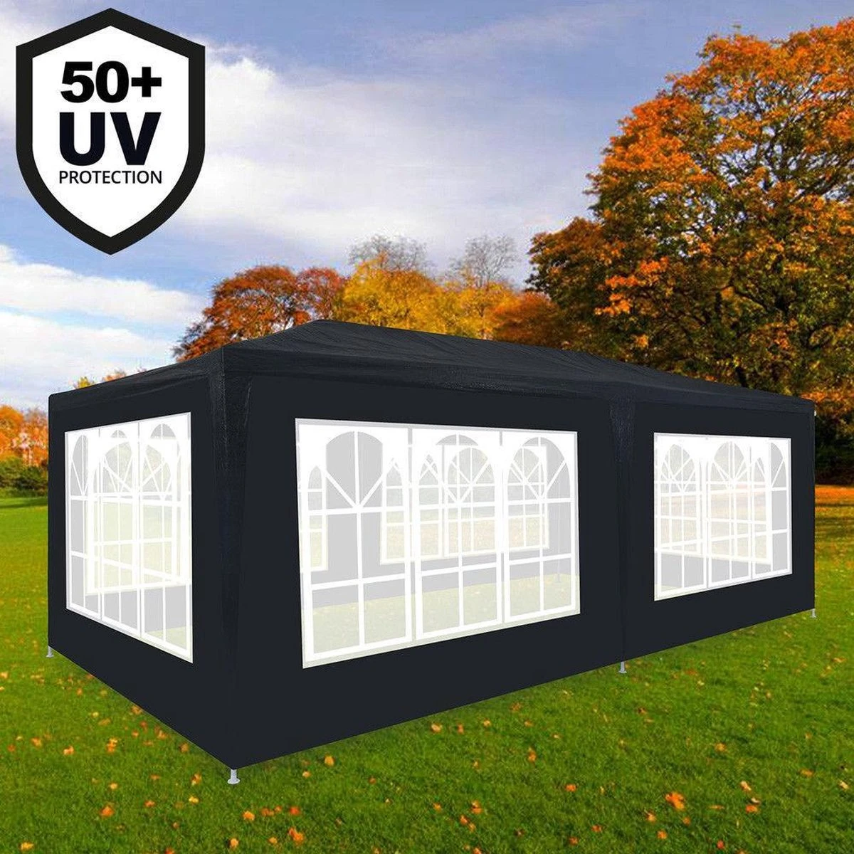 Partytent, Feesttent, Paviljoen Rimini 3x6 Meter Antraciet Met Boogramen En Zijwanden... 2 Partytent, Feesttent, Paviljoen Rimini 3x6 Meter Antraciet Met Boogramen En Zijwanden... - Afbeelding 2