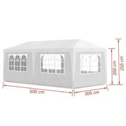 MaxxGarden Partytent - Paviljoen - 3x6m - Incl. Zijwanden - Waterdicht - Wit -Tuin- En Buitenwinkels 1200x1200 682