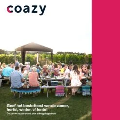 Coazy Waterdichte Partytent 3x3 Meter Opvouwbaar - Paviljoen - Easy Up - Pop-up Tent Met Haringen, Touw En Anti Slip Poten - Waterdicht - Partytenten Weerbestendig -Tuin- En Buitenwinkels 1200x1200 719