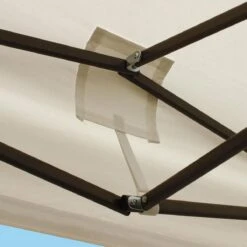 LifeGoods Partytent - 3x3 M - Easy Up - Opvouwbaar - Waterdicht - Draagtas Met Wieltjes - Beige -Tuin- En Buitenwinkels 1200x1200 727