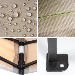 LifeGoods Partytent - 3x3 M - Easy Up - Opvouwbaar - Waterdicht - Draagtas Met Wieltjes - Beige -Tuin- En Buitenwinkels 1200x1200 728