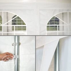 Hoogwaardige Partytent 3x6 M Van 240 G/m² PE Zeil Tuintent Feesttent Waterdicht In Wit -Tuin- En Buitenwinkels 1200x1200 742