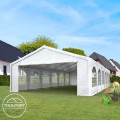 Hoogwaardige Partytent 3x6 M Van 240 G/m² PE Zeil Tuintent Feesttent Waterdicht In Wit -Tuin- En Buitenwinkels 1200x1200 745