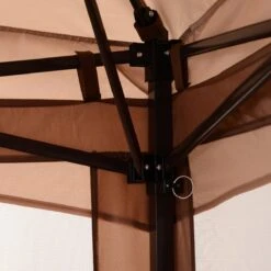 Outsunny Paviljoen Met Zijwanden Partytent Tuintent Popup 3,25 X 3,25 M Khaki 840-166 -Tuin- En Buitenwinkels 1200x1200 748