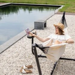 Vita5 Hangmat Met Standaard – 2 Persoons – Incl. Bekerhouder – 205kg Draaggewicht – Beige/Wit -Tuin- En Buitenwinkels 1200x1200 76