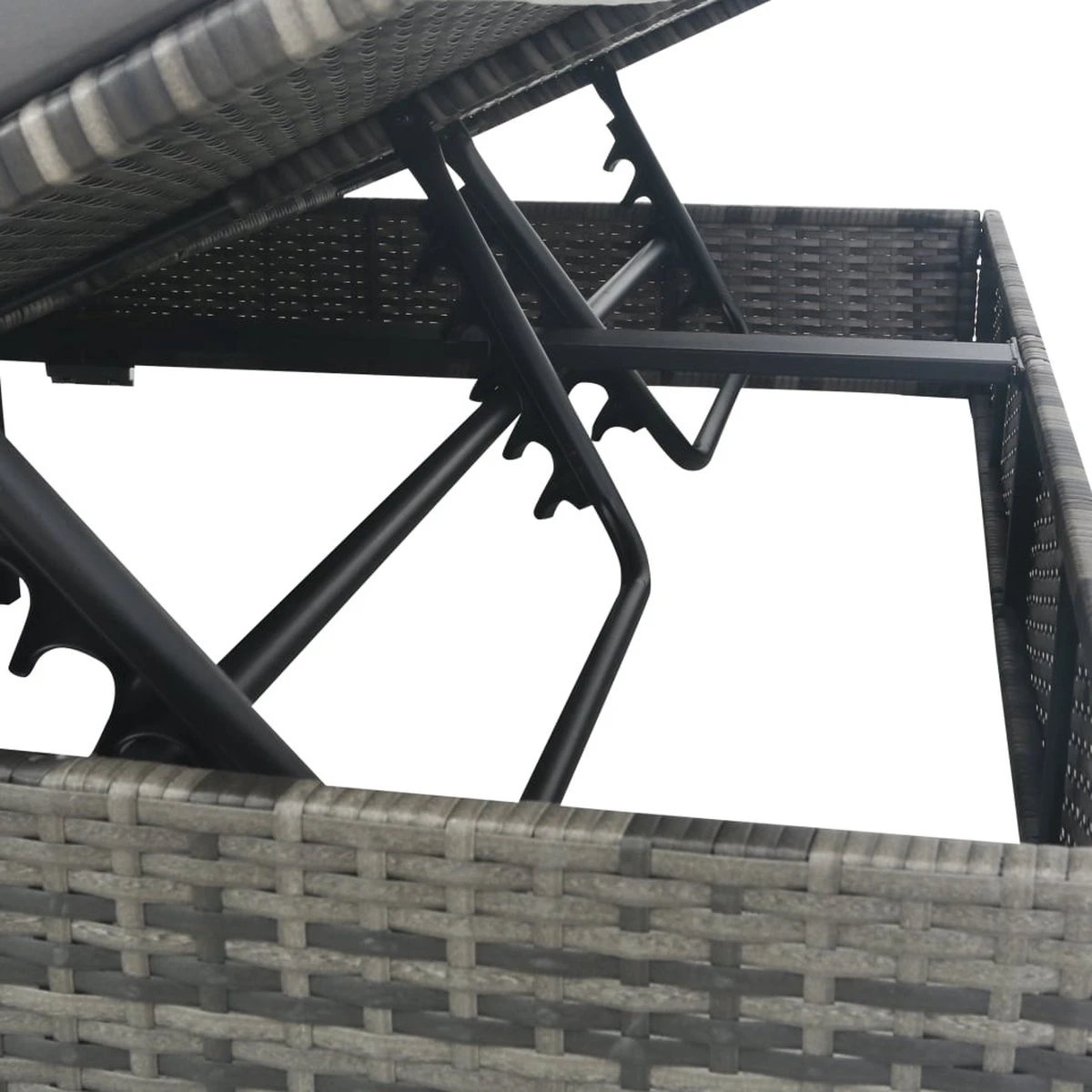 Prolenta Premium - Loungebed Met Parasol Poly Rattan Grijs 6 Prolenta Premium - Loungebed Met Parasol Poly Rattan Grijs - Afbeelding 6