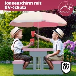 Spielwerk Kinder Tuinset – Incl. Parasol UV-bescherming - Roze Grijs -Tuin- En Buitenwinkels 1200x1200 806
