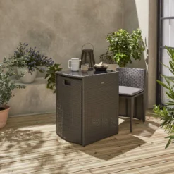 Alice's Garden Balkonset Doppio - 2 Stoelen - Inschuifbaar - Wicker - Grijs -Tuin- En Buitenwinkels 1200x1200 844