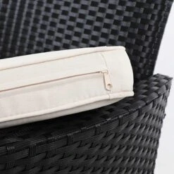 Casaria Tuinbank Polyrattan – 2 Zitter Incl. Tafel & Kussens – Zwart -Tuin- En Buitenwinkels 1200x1200 853