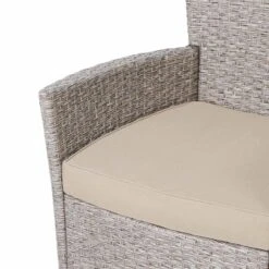 Casaria Polyrattan Tuinset - 4 Stoelen & Tafel 90x90 Cm - Beige Grijs -Tuin- En Buitenwinkels 1200x1200 870