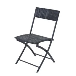 Merkloos 3-delige Bistroset Poly Rattan - Inklapbaar - Balkon Tuinmeubelset - Zwart -Tuin- En Buitenwinkels 1200x1200 879
