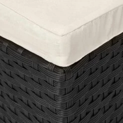 Casaria Polyrattan Zonne-Eiland Ø185cm – Incl. Kussens - Zwart Crème -Tuin- En Buitenwinkels 1200x1200 892