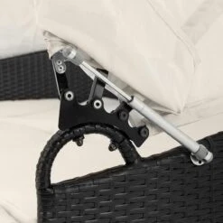 Casaria Polyrattan Zonne-Eiland Ø185cm – Incl. Kussens - Zwart Crème -Tuin- En Buitenwinkels 1200x1200 894