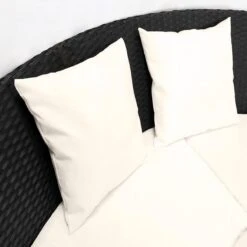 Casaria Polyrattan Zonne-Eiland Ø185cm – Incl. Kussens - Zwart Crème -Tuin- En Buitenwinkels 1200x1200 895