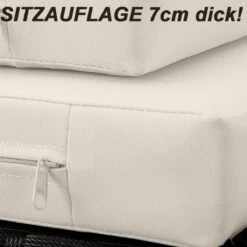 Casaria Polyrattan Zonne-Eiland Ø185cm – Incl. Kussens - Zwart Crème -Tuin- En Buitenwinkels 1200x1200 897