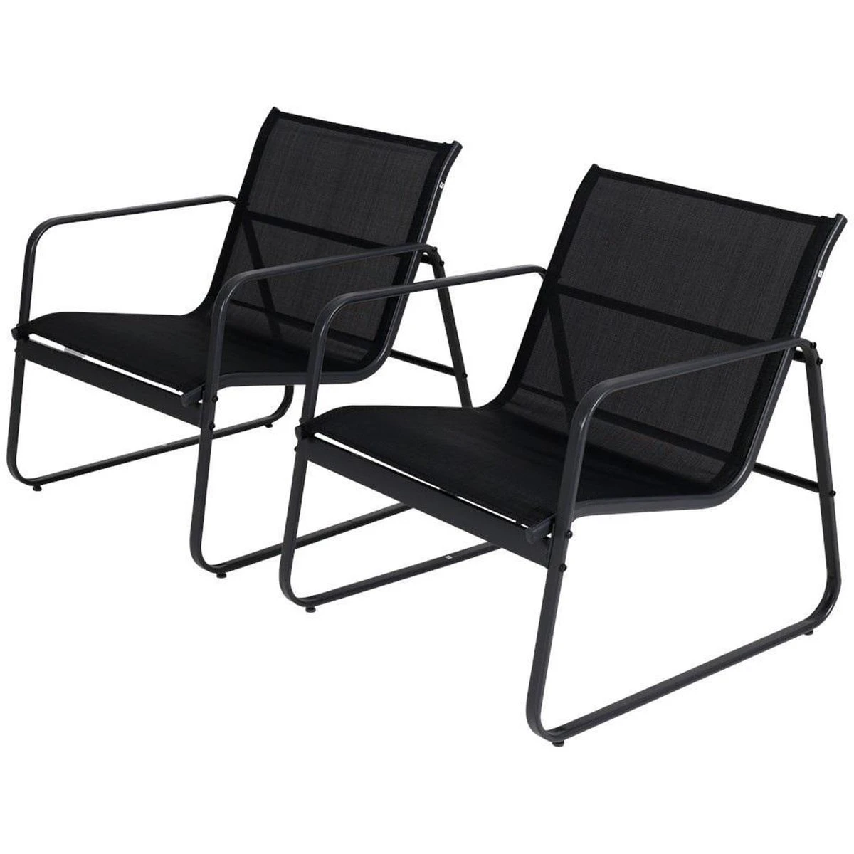 Tuin Meubelen Loungeset - 4 Persoons - Tuinset - Comfort - Zwart - Tafel Glazen Blad - Stoelen - Sofa - Bank - 4-delig 5 Tuin Meubelen Loungeset - 4 Persoons - Tuinset - Comfort - Zwart - Tafel Glazen Blad - Stoelen - Sofa - Bank - 4-delig - Afbeelding 5