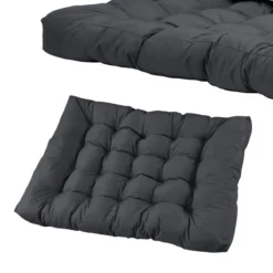 Merkloos En.casa Zitkussen Palletbank - 120 X 80 X 12 Cm - Donkergrijs -Tuin- En Buitenwinkels 1200x1200 985