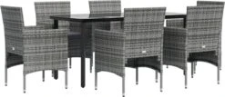 VidaXL 7-delige Tuinset Met Kussens Grijs En Zwart 18 VidaXL 7-delige Tuinset Met Kussens Grijs En Zwart -Tuin- En Buitenwinkels 1200x520