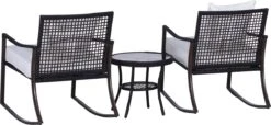 Outsunny Tuinset 7-delig Schommelstoel Set Zitgroep Met Kussens Rotan Bruin 863-030 -Tuin- En Buitenwinkels 1200x556