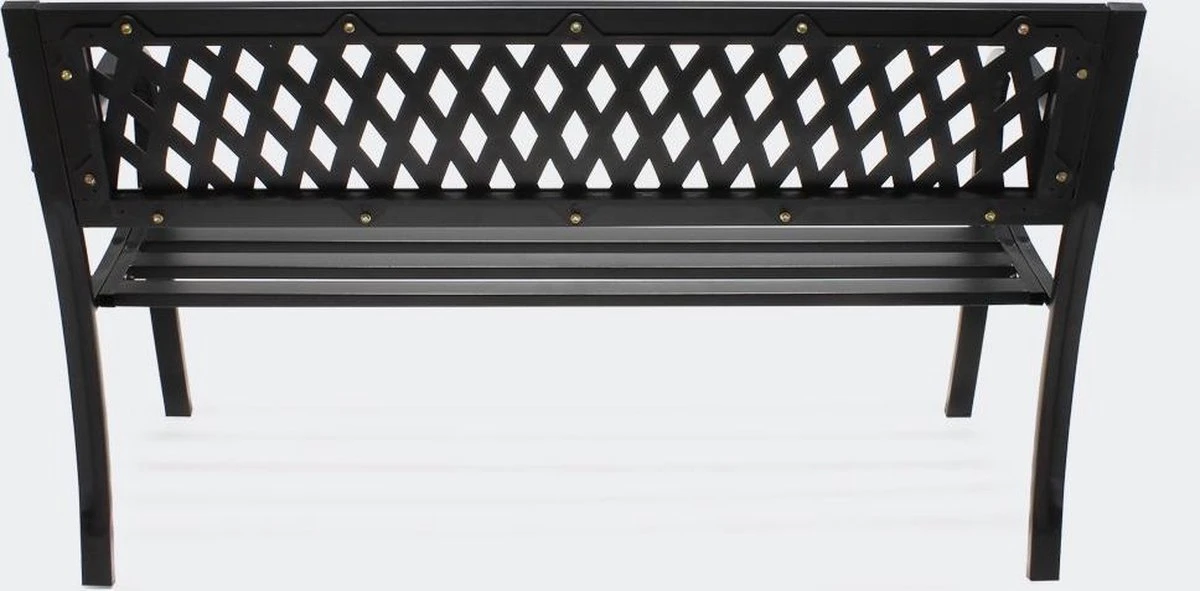Tuinbank - Marijke -Tuinbankje - Tuinbank Metaal - Tuinbank Hout - Weersbestendig - 126 X 53 X 77 Cm 4 Tuinbank - Marijke -Tuinbankje - Tuinbank Metaal - Tuinbank Hout - Weersbestendig - 126 X 53 X 77 Cm - Afbeelding 4