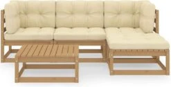 VidaXL 5-delige Loungeset Met Kussens Massief Grenenhout -Tuin- En Buitenwinkels 1200x611