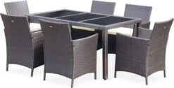 Alice's Garden Tuinset Tavola 6 - 150x90x74 - 6 Plaatsen - Wicker - Bruin/Ecru -Tuin- En Buitenwinkels 1200x614 1