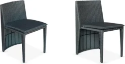 Alice's Garden Balkonset Doppio - 2 Stoelen - Inschuifbaar - Wicker - Grijs -Tuin- En Buitenwinkels 1200x619