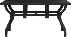 Prolenta Premium - Tuintafel 140x70x70 Cm Staal En Glas Zwart -Tuin- En Buitenwinkels 1200x625