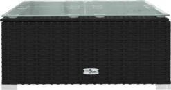 VidaLife Tuintafel 60x60x30 Cm Poly Rattan En Glas Zwart -Tuin- En Buitenwinkels 1200x636