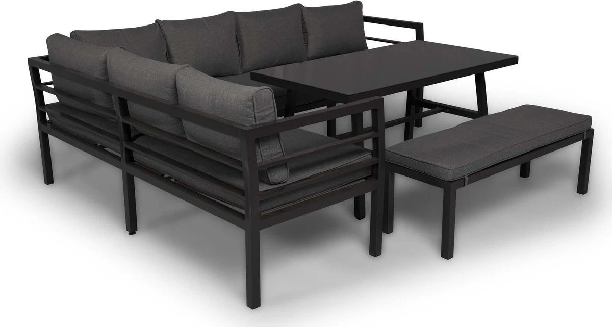 Merkloos Rocco | Loungeset Hoekset Tuinset | Aluminium| Hoekbank, Tuinbank, Tuintafel | 8 Zitplaatsen 3 Merkloos Rocco | Loungeset Hoekset Tuinset | Aluminium| Hoekbank, Tuinbank, Tuintafel | 8 Zitplaatsen - Afbeelding 3