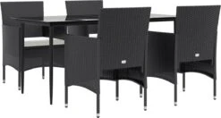 VidaXL 5-delige Tuinset Met Kussens Zwart -Tuin- En Buitenwinkels 1200x642