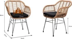 Casaria Polyrotan Kuipstoel Bali - Met Kussens – 2 Stuks -Tuin- En Buitenwinkels 1200x649