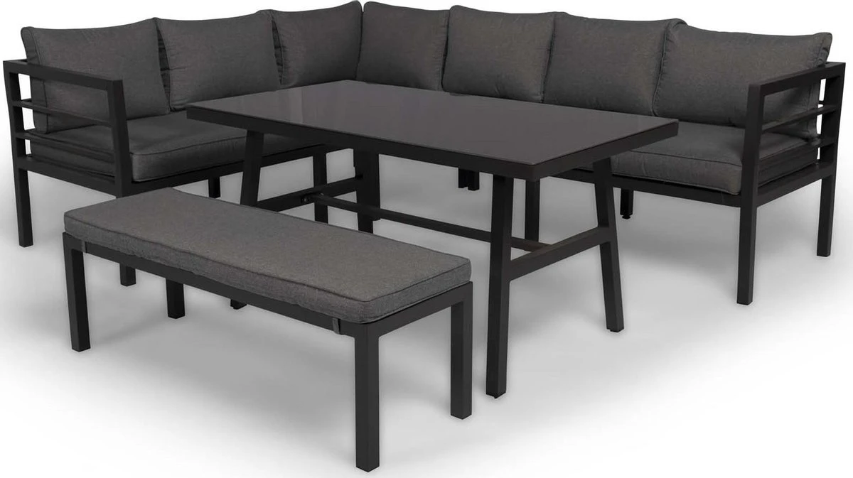 Merkloos Rocco | Loungeset Hoekset Tuinset | Aluminium| Hoekbank, Tuinbank, Tuintafel | 8 Zitplaatsen 1 Merkloos Rocco | Loungeset Hoekset Tuinset | Aluminium| Hoekbank, Tuinbank, Tuintafel | 8 Zitplaatsen