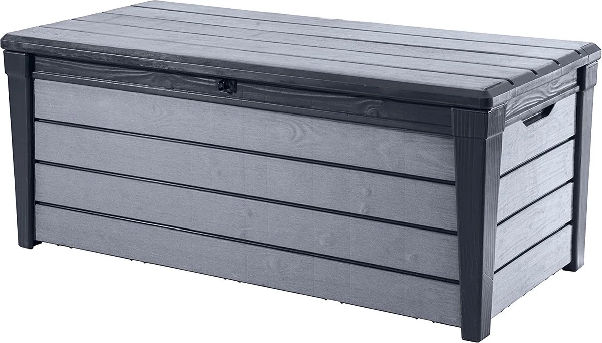 Keter Brushwood Opbergbox - Kussenbox - 455L - 145x69,7x60,3cm - Grafiet 1 Keter Brushwood Opbergbox - Kussenbox - 455L - 145x69,7x60,3cm - Grafiet