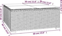 VidaLife Tuintafel 60x60x30 Cm Poly Rattan En Glas Zwart -Tuin- En Buitenwinkels 1200x690