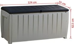 Keter Novel Opbergbox - 340L - 124x55x62.5cm - Grijs 23 Keter Novel Opbergbox - 340L - 124x55x62.5cm - Grijs -Tuin- En Buitenwinkels 1200x718