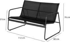 909 Outdoor Tuinset Camilla - 4-delig - Dubbele Zitbank - 2 Stoelen - Tafel - Stalenframe -Tuin- En Buitenwinkels 1200x720