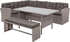 Beliani VITERBO - Loungeset Voor 8 - Grijs - PE Rotan -Tuin- En Buitenwinkels 1200x723 3