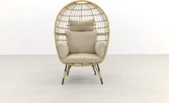 Lola Egg Relaxstoel - Natural Sand - Mand Stoel -Tuin- En Buitenwinkels 1200x730