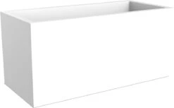 Elho Vivo Matt Finish Lang Wielen 90 - Grote Staande Plantenbak Voor Binnen & Buiten - Gemaakt Van Gereycled Plastic - L 39 X W 88 X H 41 Cm - Wit -Tuin- En Buitenwinkels 1200x744 2