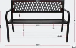Tuinbank - Marijke -Tuinbankje - Tuinbank Metaal - Tuinbank Hout - Weersbestendig - 126 X 53 X 77 Cm 10 Tuinbank - Marijke -Tuinbankje - Tuinbank Metaal - Tuinbank Hout - Weersbestendig - 126 X 53 X 77 Cm -Tuin- En Buitenwinkels 1200x759