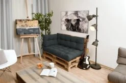 Beautissu Style – Palletkussen Set – 1x Zitkussen 120x80 Cm & 1x Rugkussen 120x40 Cm – Graphiet Grijs -Tuin- En Buitenwinkels 1200x793 4