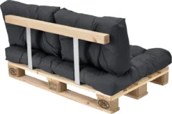 Merkloos En.casa Zitkussen Palletbank - 120 X 80 X 12 Cm - Donkergrijs -Tuin- En Buitenwinkels 1200x796 5
