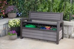 Keter - Hudson Bench Box - 2-zits Bank - Opbergbox - Hout Look & Feel - 227L - 138x63x89cm - Antraciet 19 Keter - Hudson Bench Box - 2-zits Bank - Opbergbox - Hout Look & Feel - 227L - 138x63x89cm - Antraciet -Tuin- En Buitenwinkels 1200x800 30