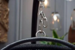 Merkloos Hangstoel Norway - Zwart Wicker & Touw Luxe Egg Hangstoel Met Dikke Antraciete Kussens Met Frame - Inklapbare Basket -Tuin- En Buitenwinkels 1200x800 43